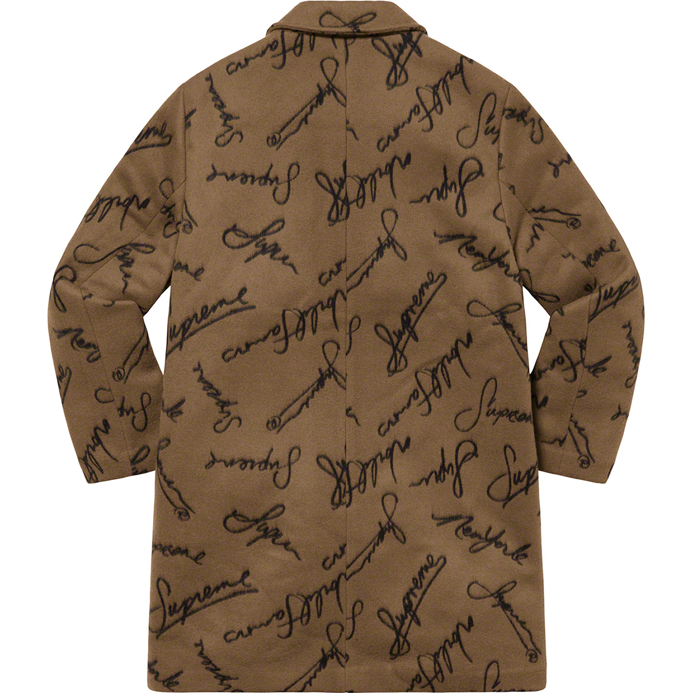 Script Logos Wool Overcoat | Supreme 20fw