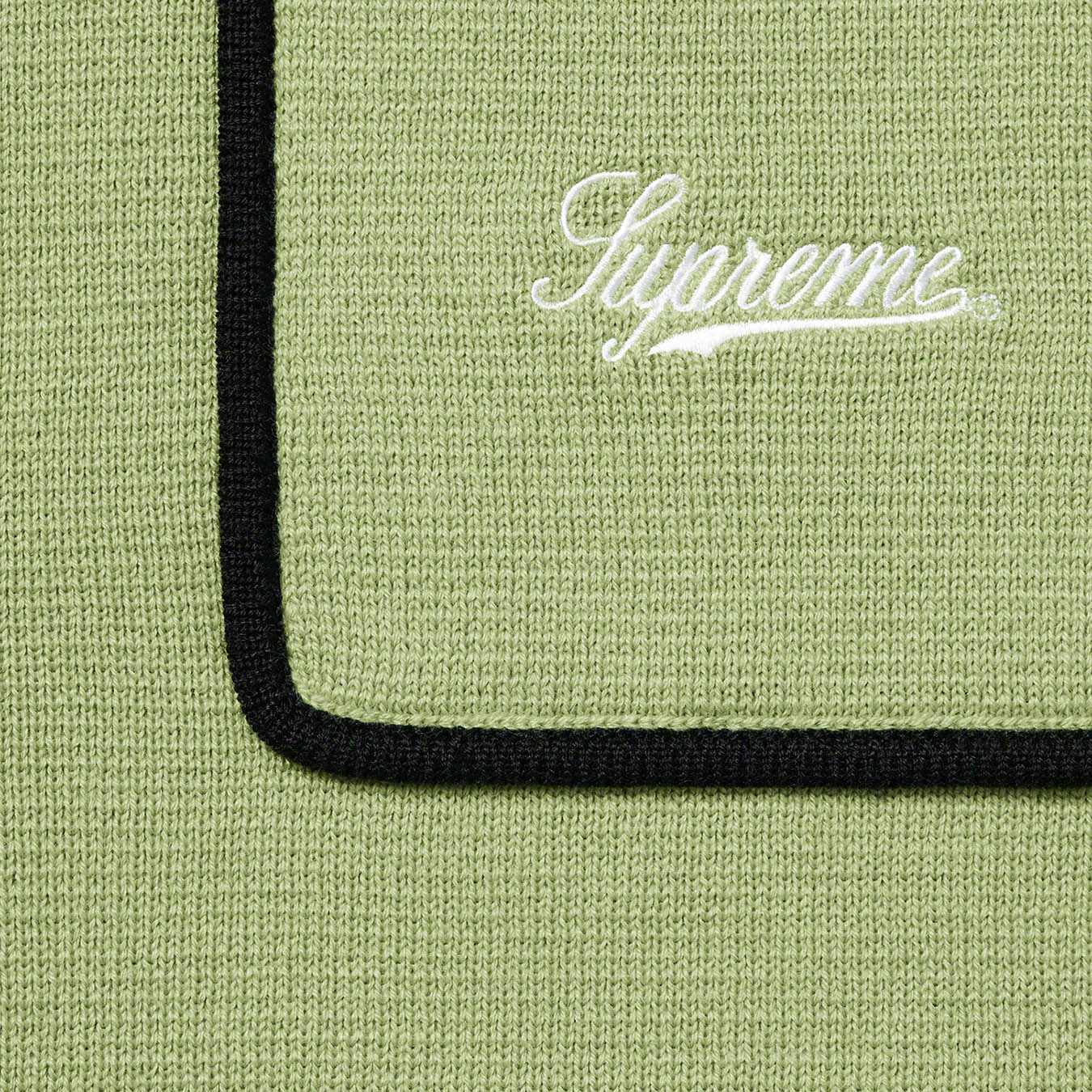Chest Stripe Zip Up Cardigan | Supreme 21fw