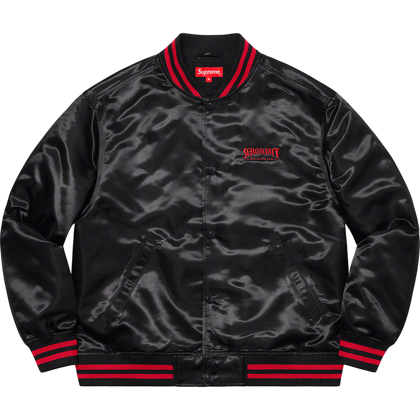 Supreme®/Thrasher® Satin Varsity Jacket | Supreme 21fw
