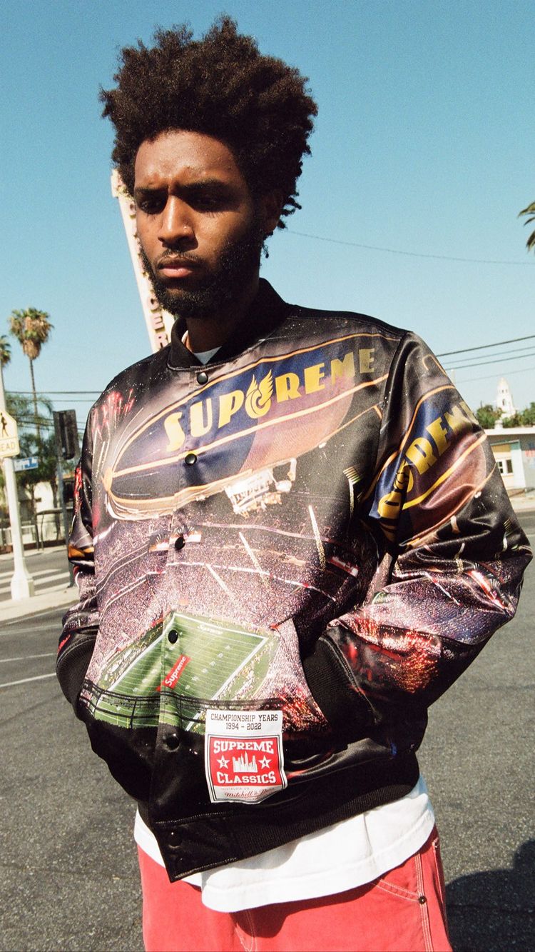 Supreme®/Mitchell & Ness® Stadium Satin Varsity Jacket | Supreme 22ss