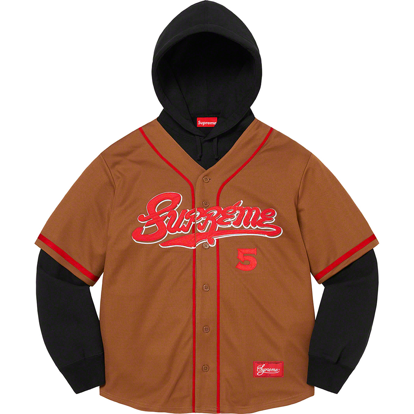 Baseball Jersey Hooded Sweatshirt | Supreme 22ss