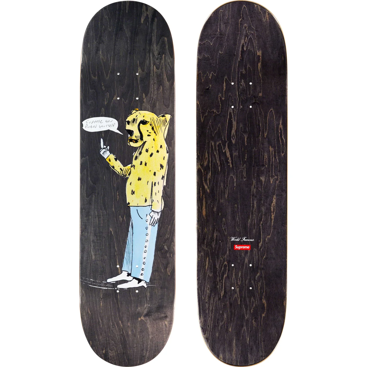 Neil Blender Cheetah Skateboard | Supreme 23fw