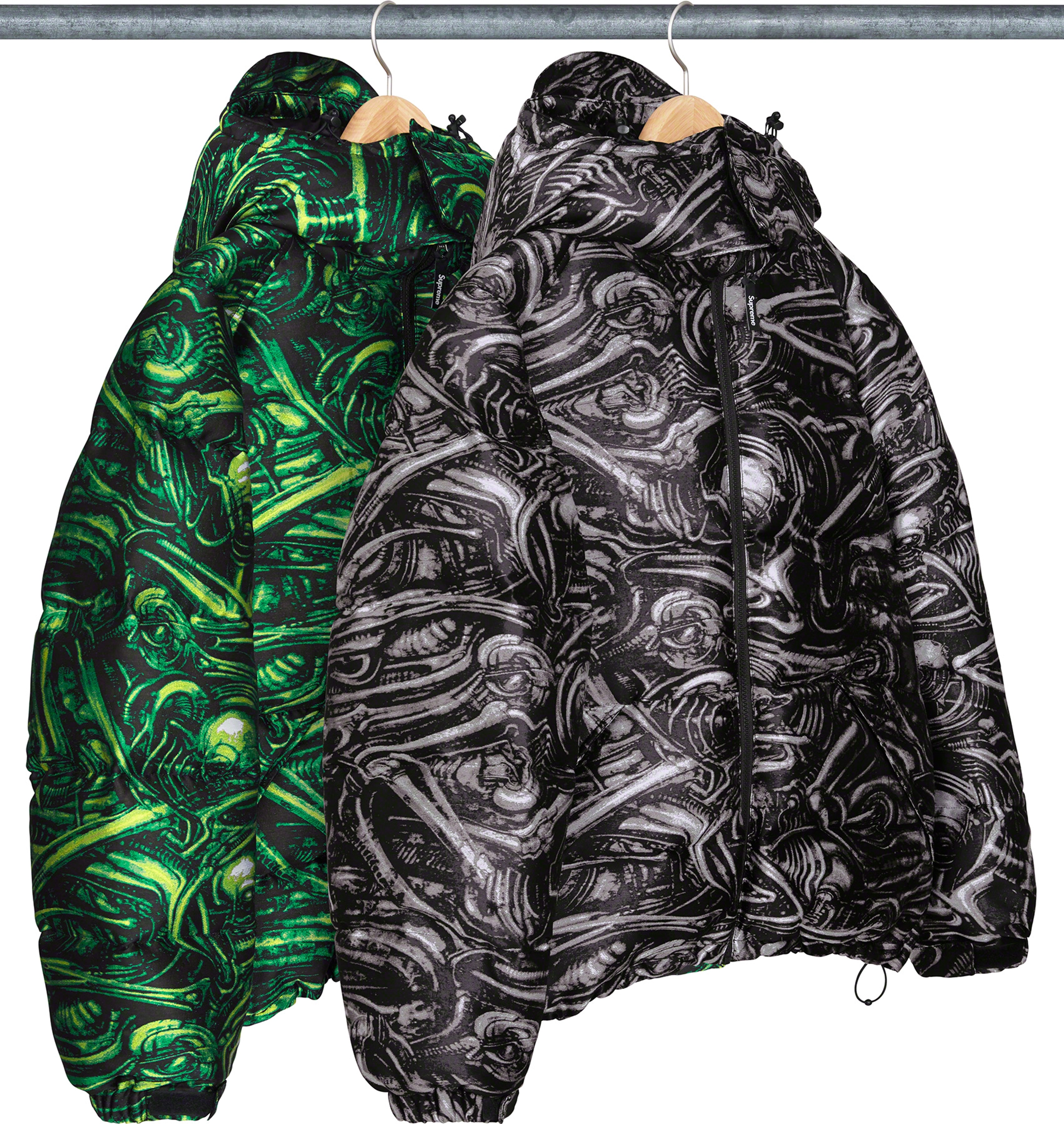 H.R. Giger Jacquard Down Puffer Jacket | Supreme 23fw
