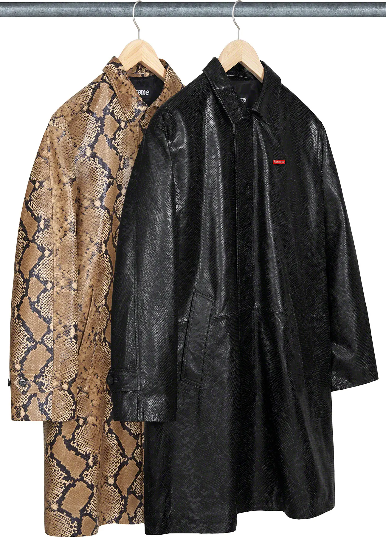 Leather Snake Trench Coat | Supreme 23ss
