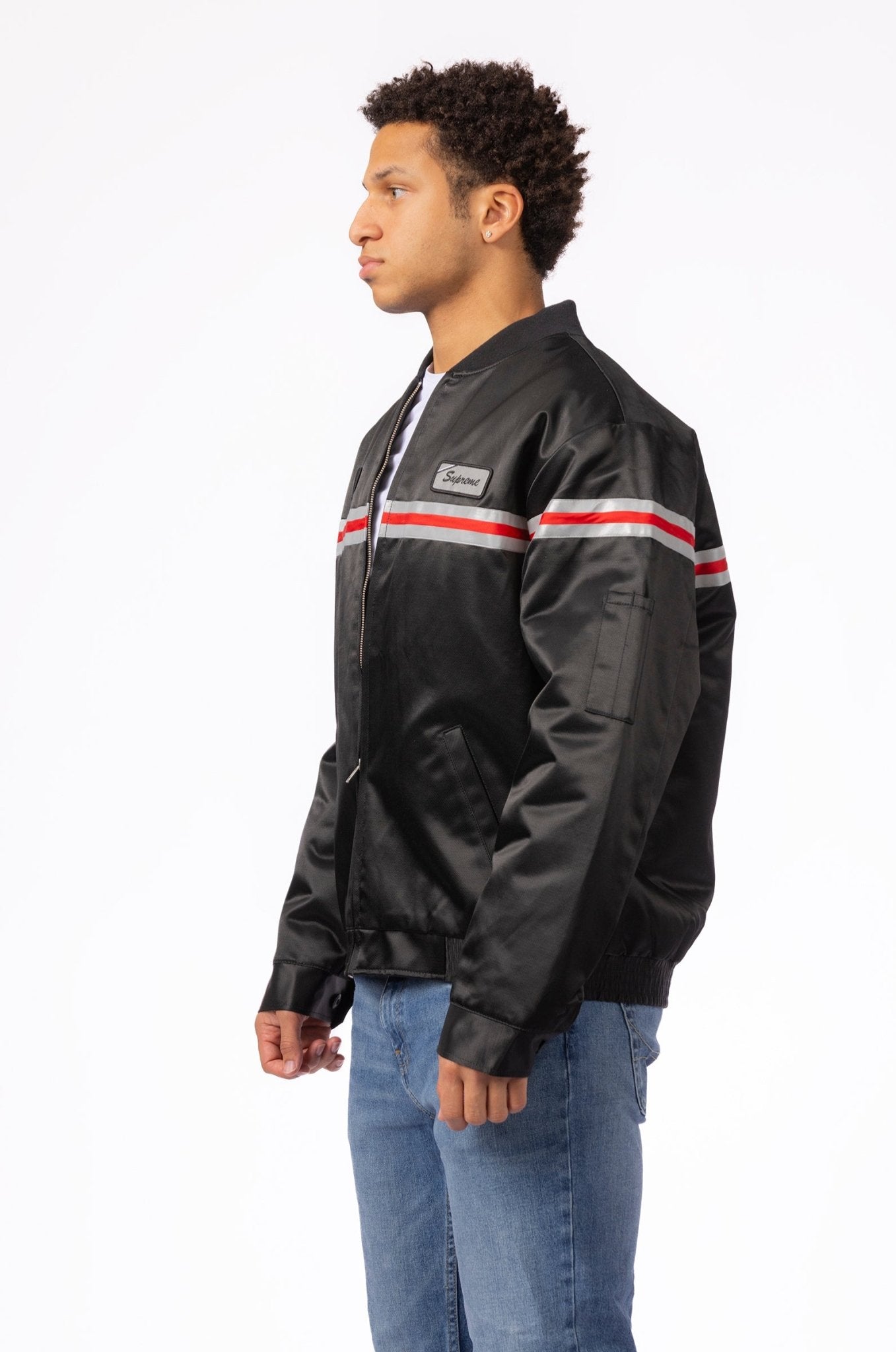Supreme Reflective Stripe Work Jacket – supergl0rious