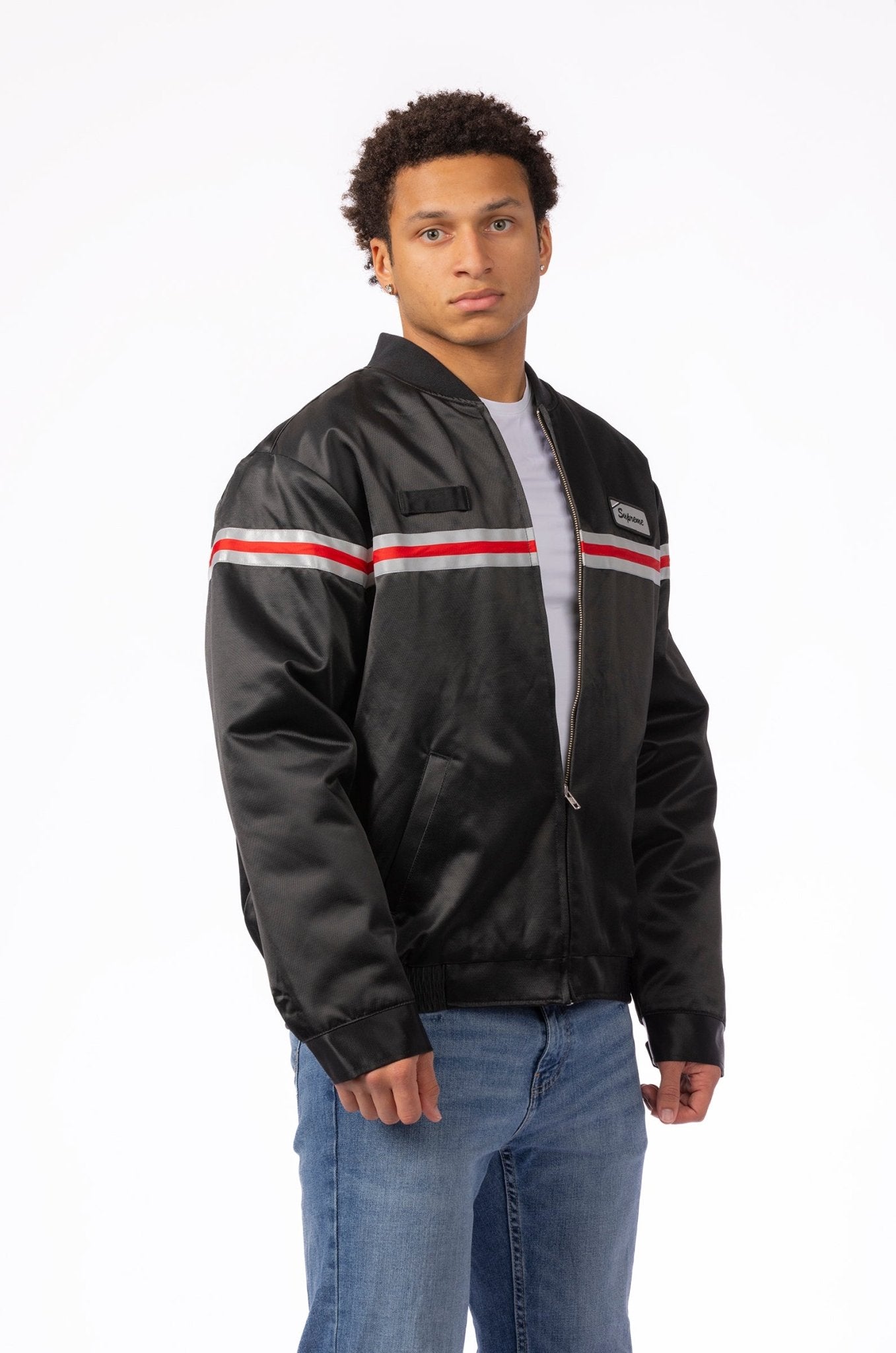 Supreme Reflective Stripe Work Jacket – supergl0rious