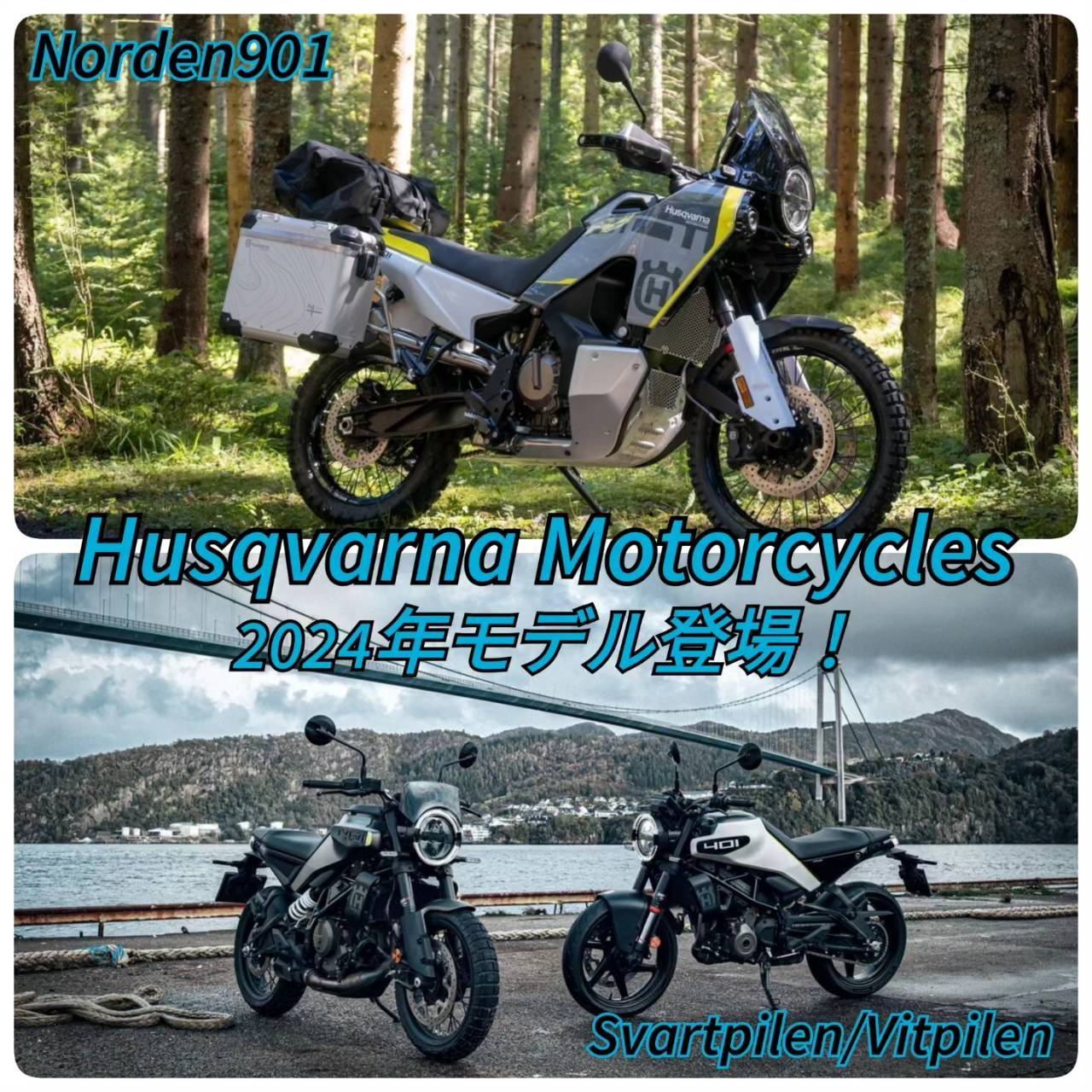 ハスクバーナモーターサイクルズ2024年モデル Norden901 Svartpilen