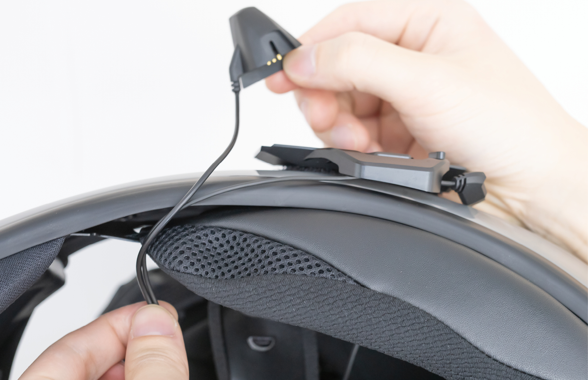 B+COM ONE バイク用インカム フルフェイスヘルメット取付方法 ARAI