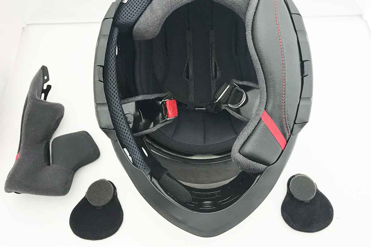 B+COM PLAY バイク用インカム フルフェイスヘルメット取付方法 SHOEI