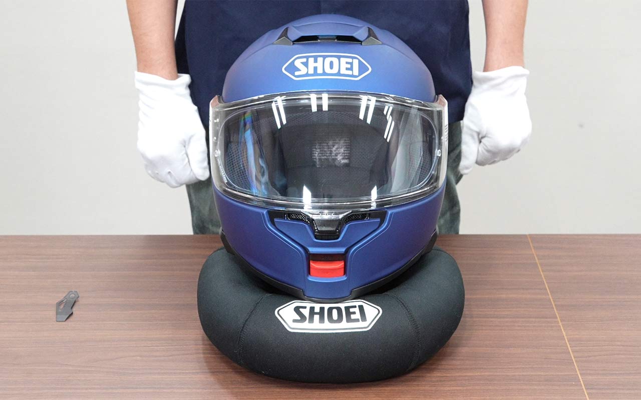 B+COM SX1 バイク用インカム システムヘルメット取付方法 SHOEI NEOTEC
